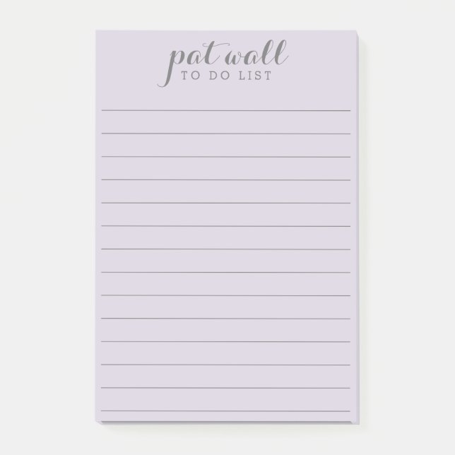 Add Name - To Do List - Pastel purple Post-it Notes (Front)