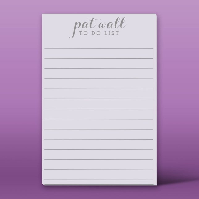 Add Name - To Do List - Pastel purple Post-it Notes (Custom Post-it Notepad)