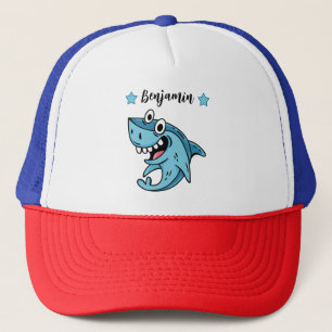 Add Name to Shark Birthday Gift, shark Lover Gift Trucker Hat