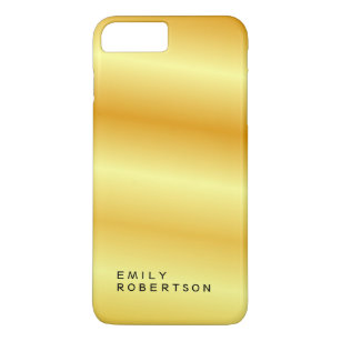 Add Name Trendy Modern Minimalist Gold Colour Case-Mate iPhone Case