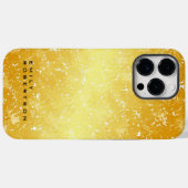 Add Name Trendy Modern Minimalist Gold Colour Case-Mate iPhone Case (Back (Horizontal))