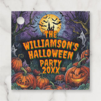 Add Name Year Halloween Party Favour Tags
