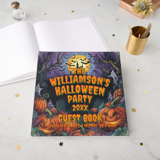 Add Name Year Halloween Party Guest Book