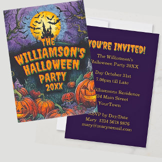Add Name Year Halloween Party Invitation