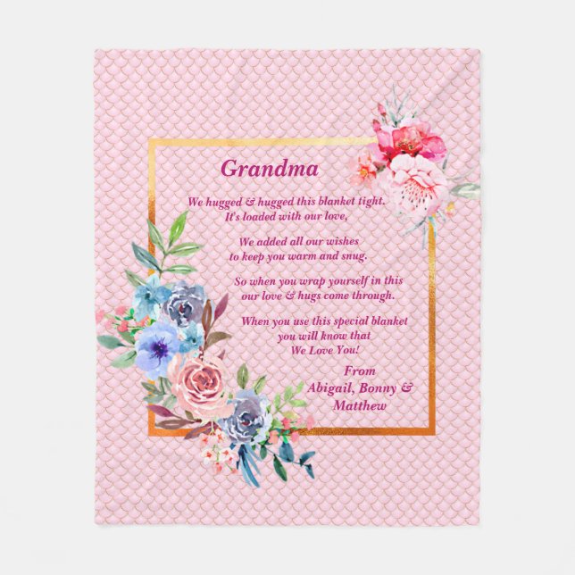 Add Names, Change ANY Text  We Hugged This Blanket (Front)