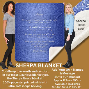Add Names, Change ANY Text  We Hugged This Sherpa Blanket