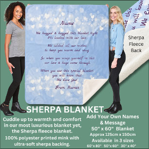 Add Names, Change ANY Text  We Hugged This  Sherpa Blanket