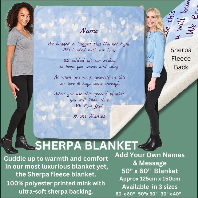 Add Names, Change ANY Text  We Hugged This  Sherpa Blanket (Creator Uploaded)