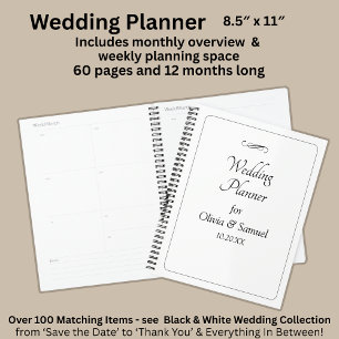 Add Names & Date Black & White with Infinity Planner