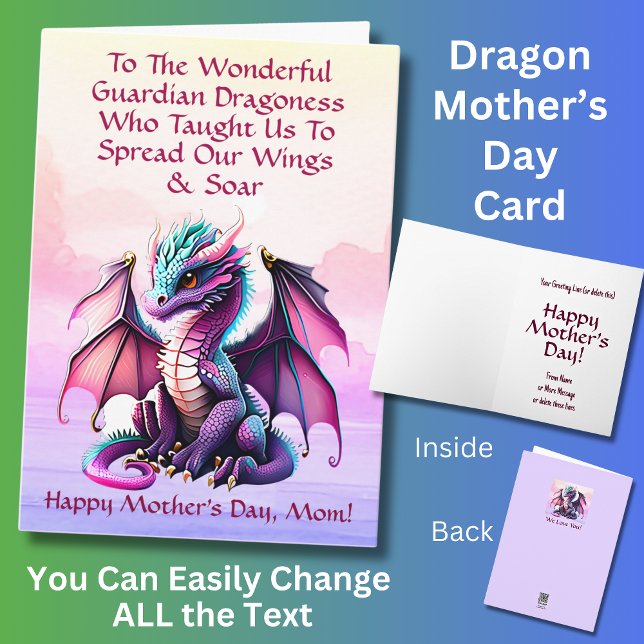 Add Names, To The Wonderful  Guardian Dragoness Card (Creator Uploaded)