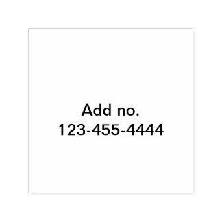 Add number phone number simple minimal business self-inking stamp