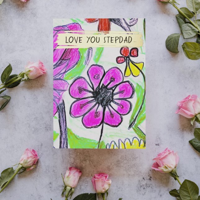 Add our Kid's Drawing Photo Cute Custom Stepfather (Creator Uploaded)