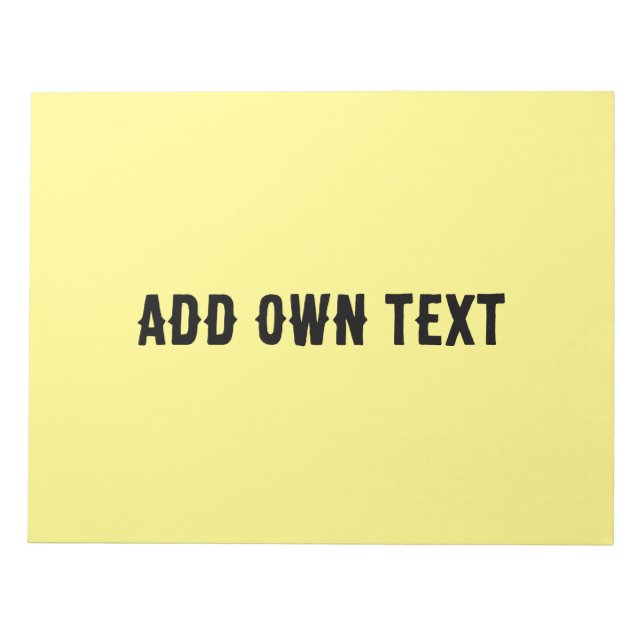 Add own Text Business Notebook Stylish Stationery  Notepad (Front)