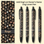 Add Owner's or Dog's Name,  Dog Paw Prints Brown Black Ink Pen<br><div class="desc">Add the Name,    Change to your own details. See my store for lots more great Pens</div>