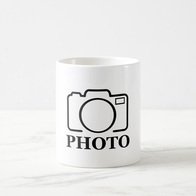 Add Personalised Photo Wedding Modern Cute Elegant Coffee Mug (Center)