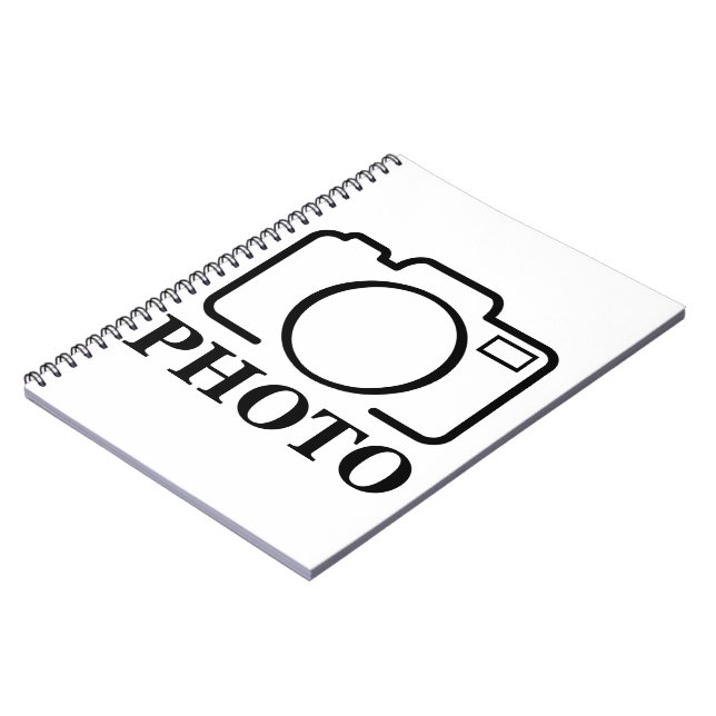 Add Personalised Photo Wedding Modern Cute Elegant Notebook (Left Side)