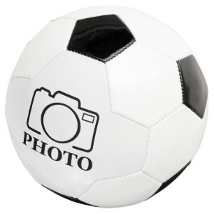 Add Personalised Photo Wedding Modern Cute Elegant Soccer Ball