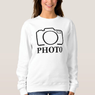 Add Personalised Photo Wedding Modern Cute Elegant Sweatshirt