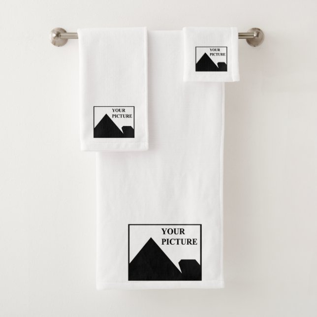 Add Personalised Picture Business Company Name Bath Towel Set (Insitu)