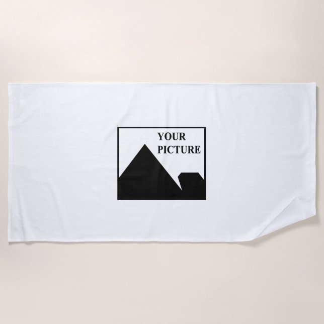 Add Personalised Picture Business Company Name Beach Towel (Front)