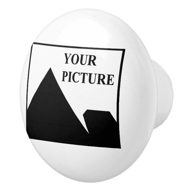 Add Personalised Picture Business Company Name Ceramic Knob (Right)