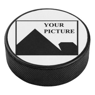 Add Personalised Picture Business Company Name Hockey Puck