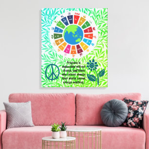 Add Personalised Quote Text Trendy Birthday Gifts Canvas Print