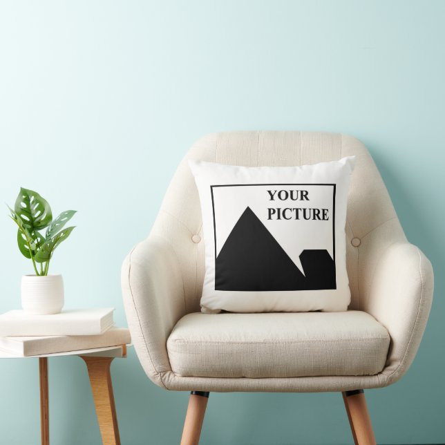 Add Personalized Picture Business Company Name Cushion (Chair)