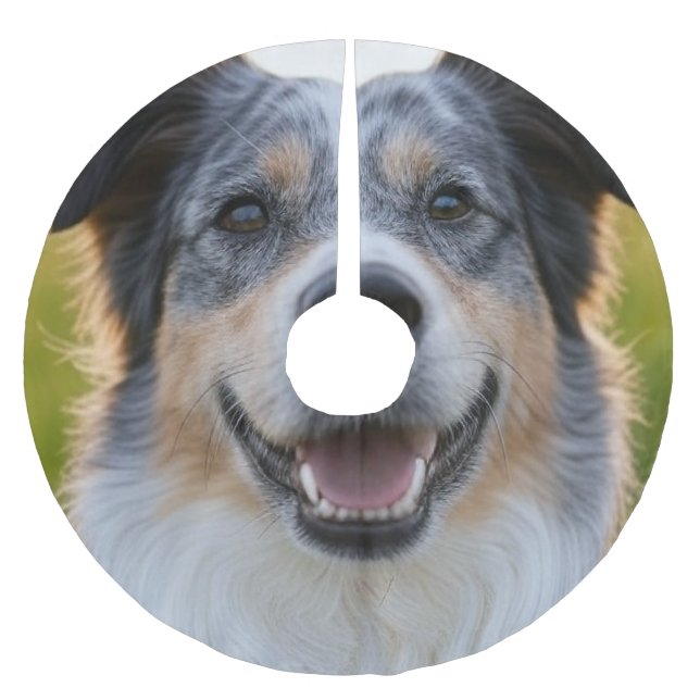 Add Pet Photo Customise Brushed Polyester Tree Skirt (Front)