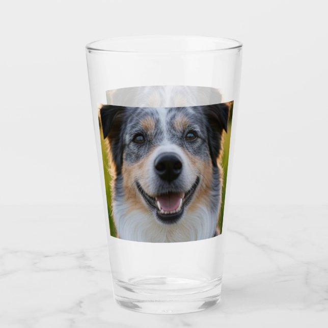 Add Pet Photo Customise Glass (Front)