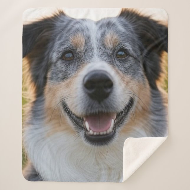 Add Pet Photo Customise Sherpa Blanket (Front)