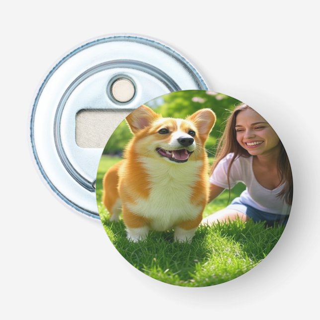 Add Pet Photo Personalise Customise Bottle Opener (Front)