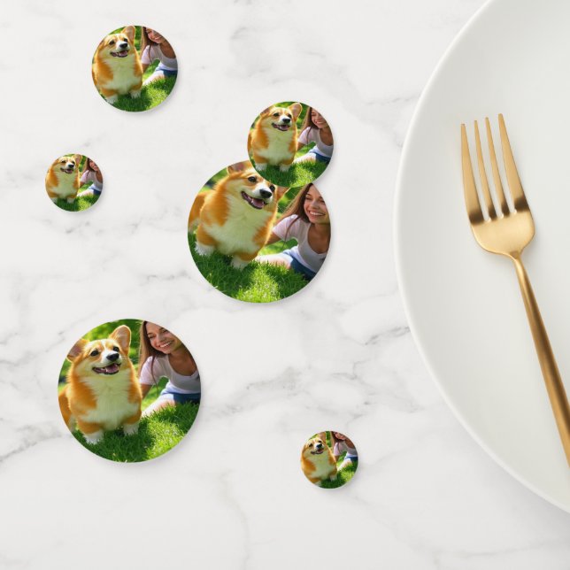 Add Pet Photo Personalise Customise Confetti (Group)