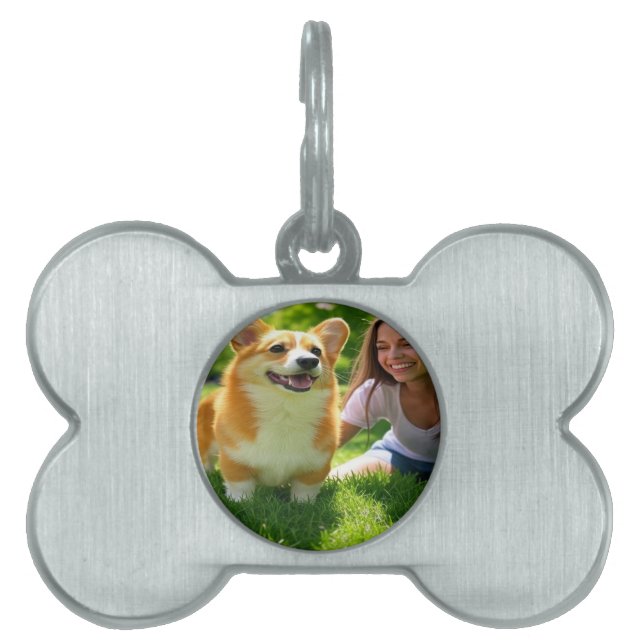 Add Pet Photo Personalise Customise ID Tag (Front)