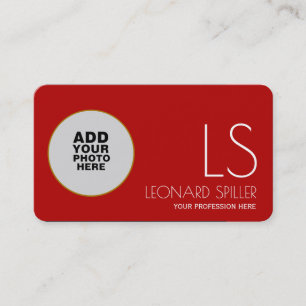add photo , a modern & professional red business card