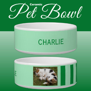 Add photo and name light and dark green bowl