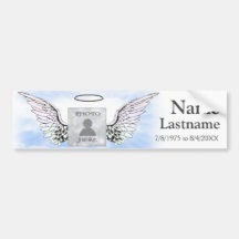 Add Photo and Name | Memorial Bumper Sticker