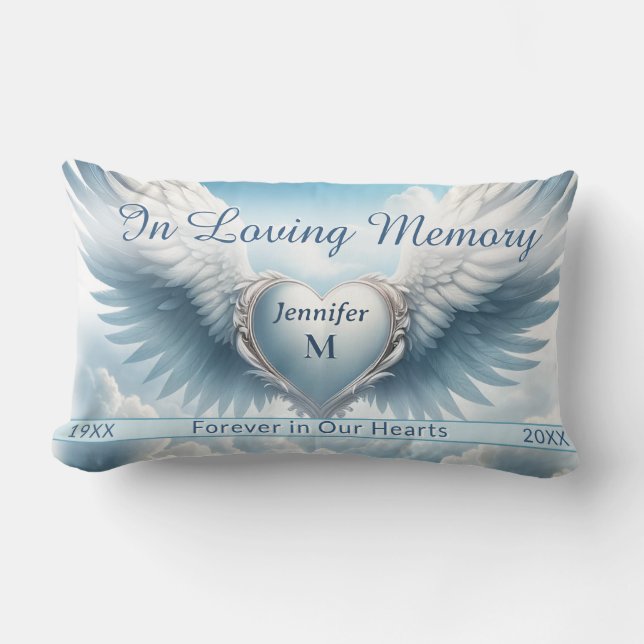 Add Photo and Name Memorial Lumbar Cushion (Front)