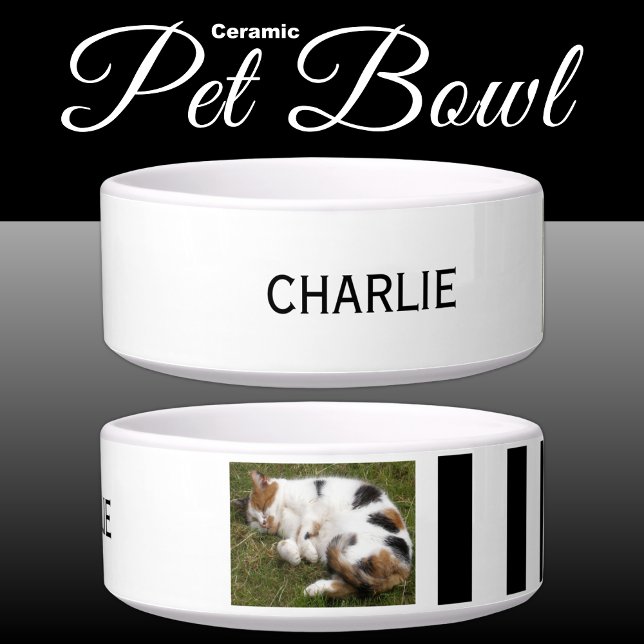 Add photo and name white and black bowl (Creator Uploaded)