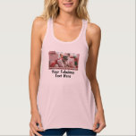 Add Photo and Text Custom Pink Hot Yoga Singlet<br><div class="desc">Create your own unique feminine and cute appareil gifts, Add Photo and Text on this personalised pink tank top, perfect for bachelorette party, or for making cool and trendy cut-out customised tops for beachwear and summer holidays! Easily make your own cool t-shirt design. The personalised tank top is also avaiable...</div>