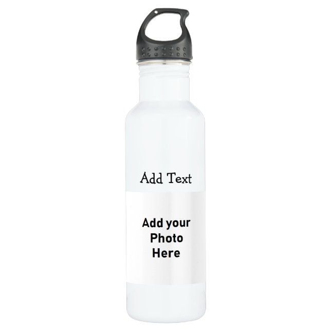 Add Photo and Text to this Water Bottle (Front)