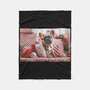 Add Photo And Text V Neck Red T Shirt  Fleece Blanket