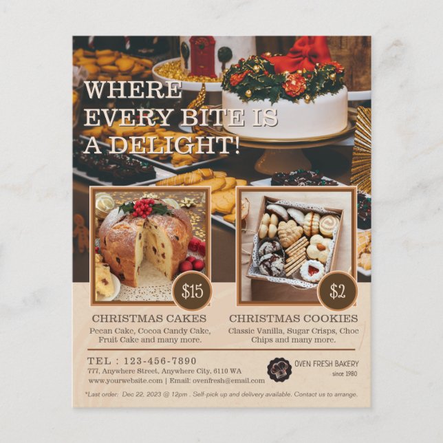 Add Photo Bakery Business Promotional Flyers (Front)