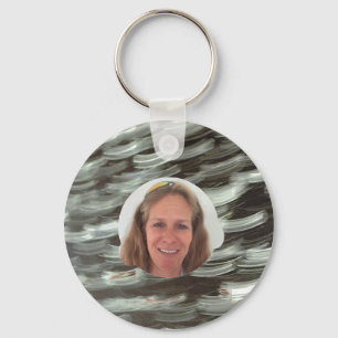 Add Photo Blizzard Circle Frame Key Ring