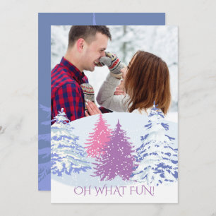 ADD PHOTO - CHANGE COLOR Christmas Trees Invitation