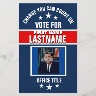 Add Photo Custom Campaign Political Template Flyer