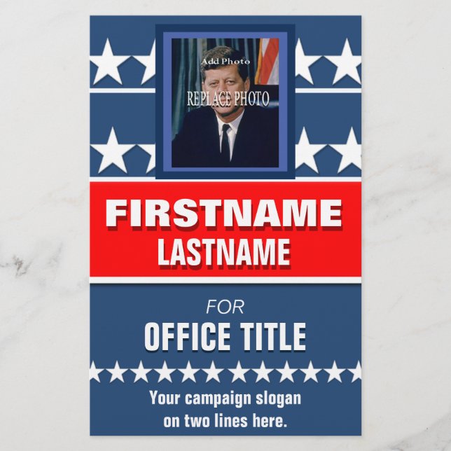 Add Photo Custom Campaign Political Template Flyer (Front)