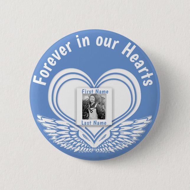 Add Photo Custom Memorial 6 Cm Round Badge (Front)