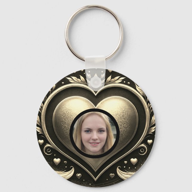 Add Photo Custom Memorial Key Ring (Front)