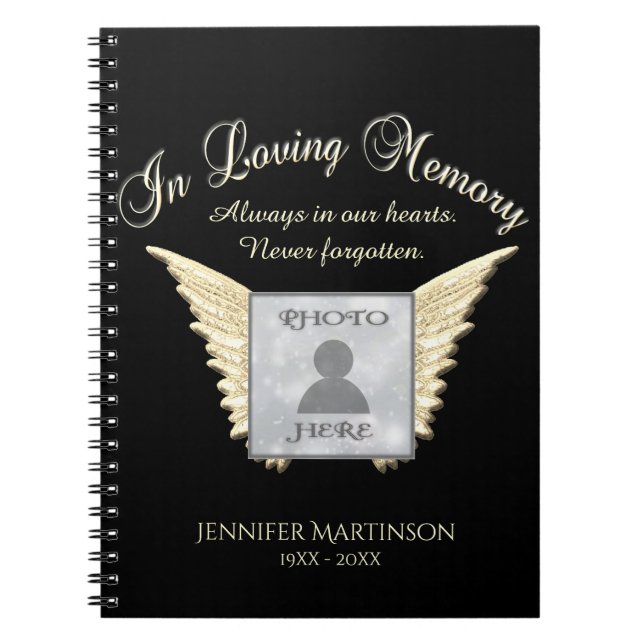 Add Photo Custom Memorial Notebook (Front)